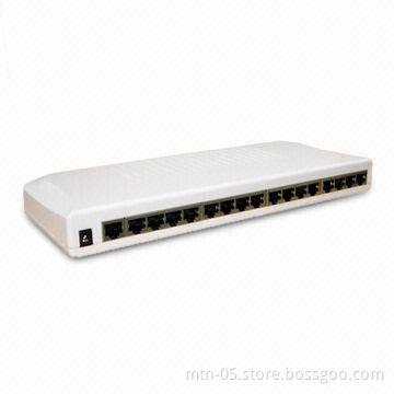 Desktop and Rack Mount Switch, Supports 3.2GHz Back Plane Bandwidth with LED Indicator